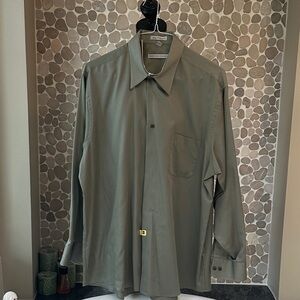 Geoffrey Beene Sage Green Sateen dress Shirt